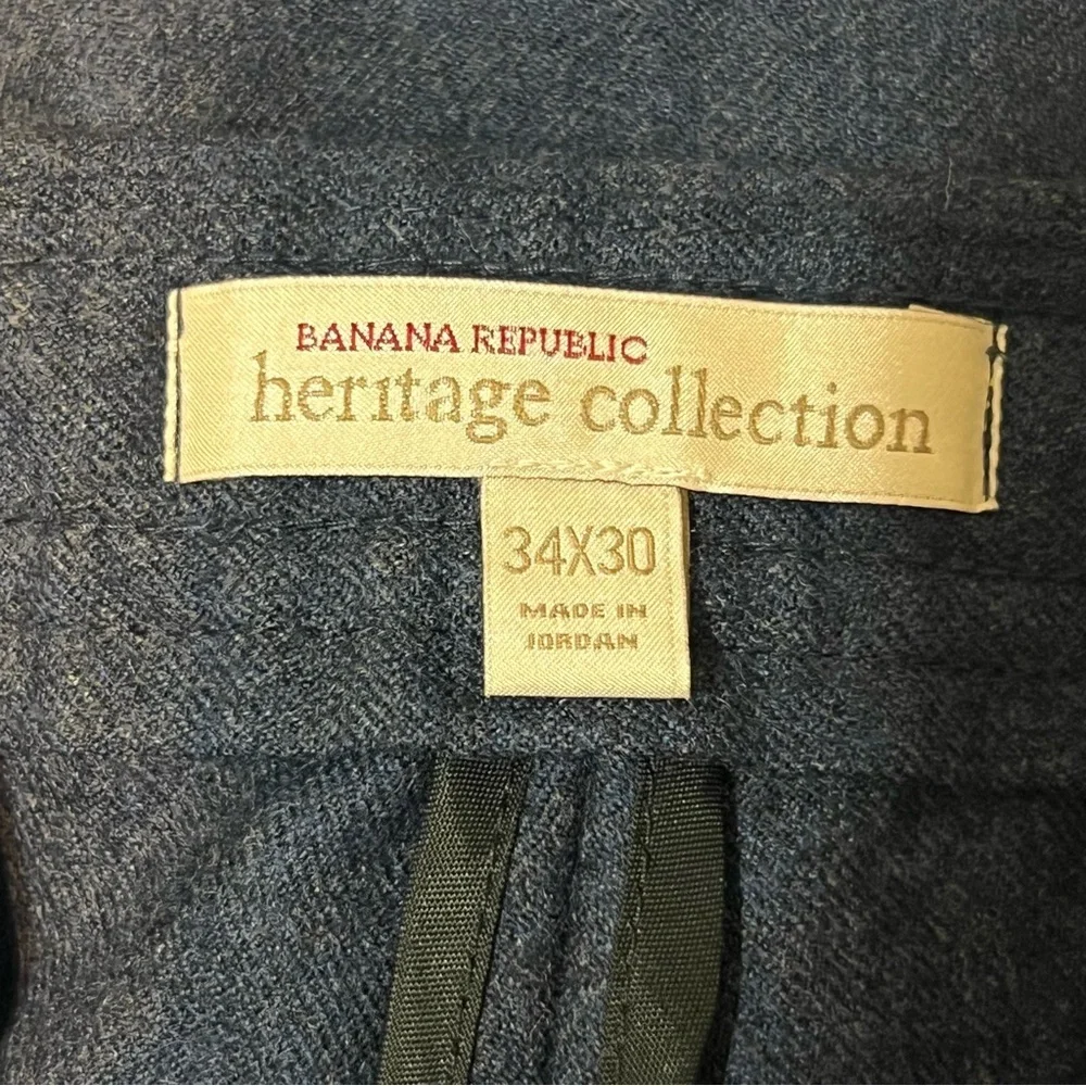 Banana Republic Pants Mens Size 34x30 Heritage Collection Wool Heathered Blue